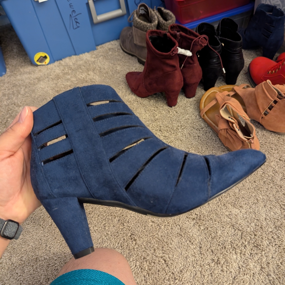 Women's Blue Ankle Booties